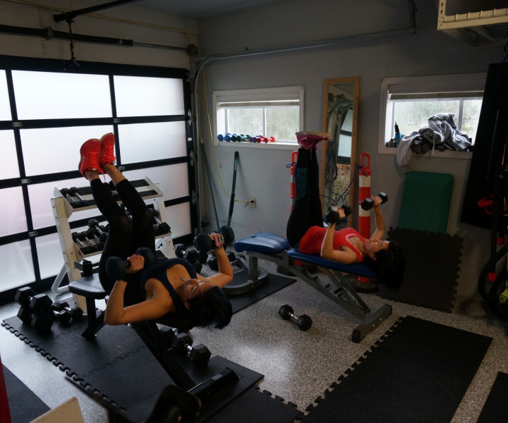 Members training together in the studio